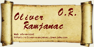 Oliver Ramjanac vizit kartica